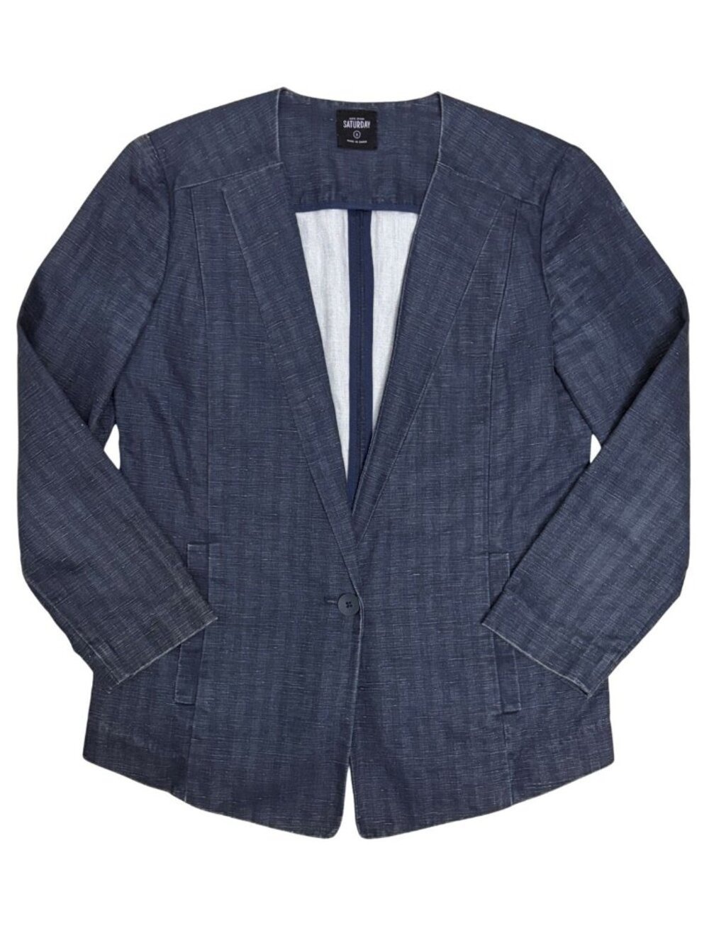 KATE SPADE SATURDAY Jean Jacket Business Casual Denim Blazer Coat Womens Small